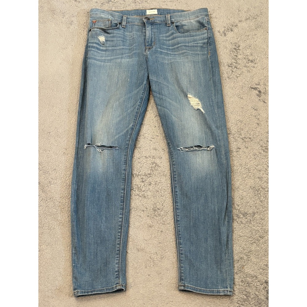 Hudson Jeans Women's 31 Blue Washed Denim Krista Super Skinny Ankle Stretch